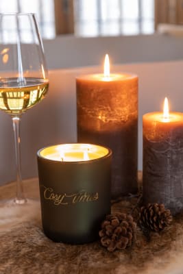 VELA AROMATICA COSY MOMENTS SAPPHIRE AMBER TEA CRISTAL VERDE LARGE-70H