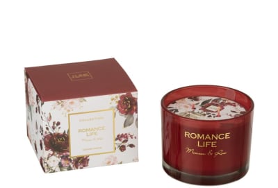 VELA AROMATICA ROMANCE LIFE MIMOSA&ROSA ROJO SMALL-35H