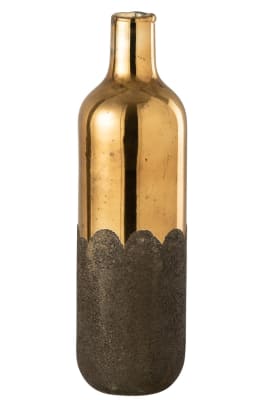 JARRON NEVADA BOTELLA CRISTAL ORO