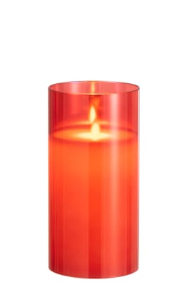 LAMPARA LED BRILL VID ROJO M (10x10x20cm)