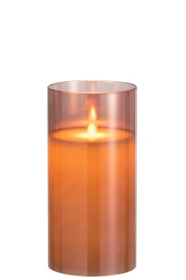 LAMPARA LED BRILLANTE VIDRIO MARRON MEDIUM
