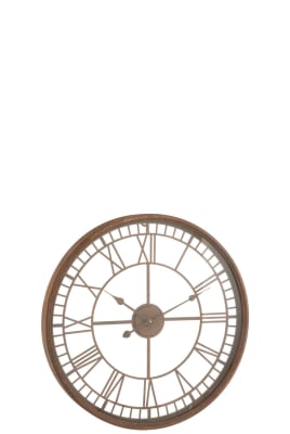Reloj Números Romanos Metal/Cristal Oxido