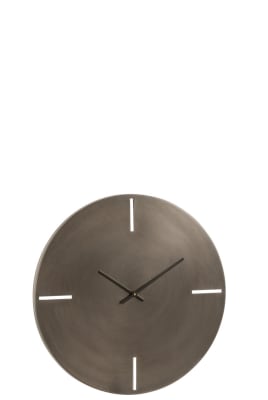 RELOJ REDONDO METAL GRIS OSCURO SMALL