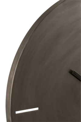 RELOJ REDONDO METAL GRIS OSCURO LARGE