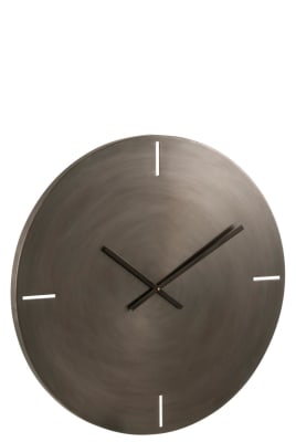 RELOJ REDONDO METAL GRIS OSCURO LARGE
