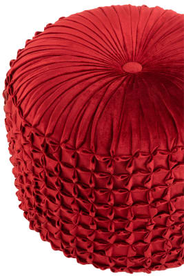 PUF VIVA REDONDO POLIES ROJO