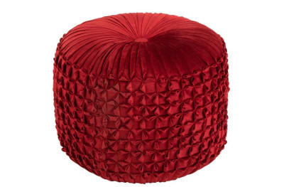 PUF VIVA REDONDO POLIES ROJO