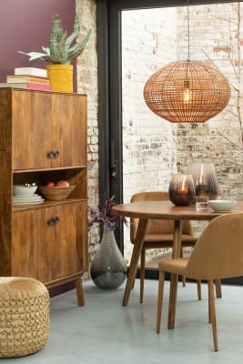 PUF VIVA REDONDO POLIESTER OCRE