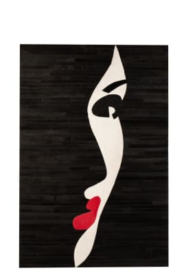 MARCO MUJER CUERO NEGRO/BLANCO/ROJ