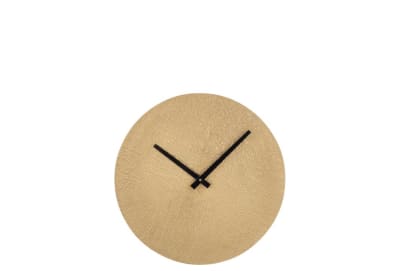 RELOJ TEXTURA DE YUTE ALUMINIO ORO SMALL