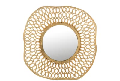 ESPEJO CIRCULOS ALUMINIO ORO