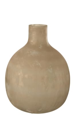 JARRON SODA BOTELLA BAJO REDONDO CRISTAL ORO