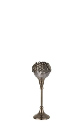 Portavela En Pie Goya Metal/Aluminio/Cristal Smokey Grey Medium