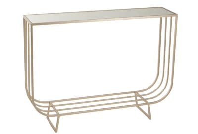 Consola Líneas Hierro/Cristal Plata