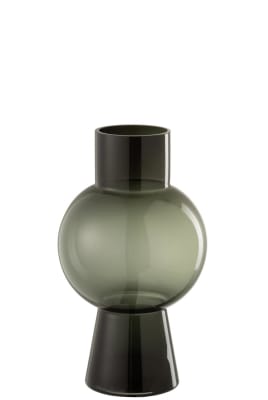 Jarrón Bola Negro Cristal Medium