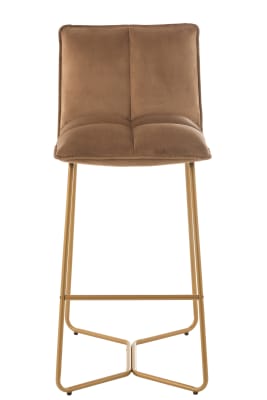 Silla De Bar Pierre Metal/Textil Marrón