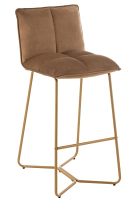 Silla De Bar Pierre Metal/Textil Marrón
