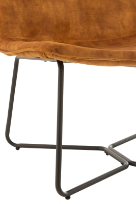Silla Lounge Isabel Metal/Textil Ocre 
