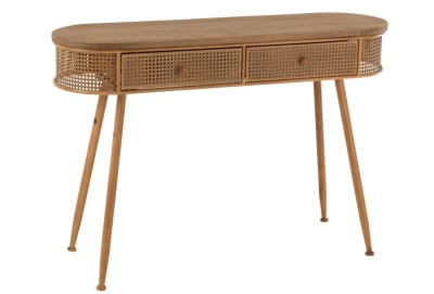 Consola 2 Cajones Metal/Madera Marrón