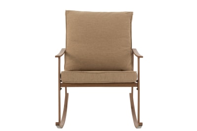 Chair Swing Metal/Textile Beige/Dark Brown