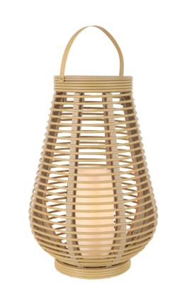 LINTERNA LED PLASTICO BEIGE LARGE
