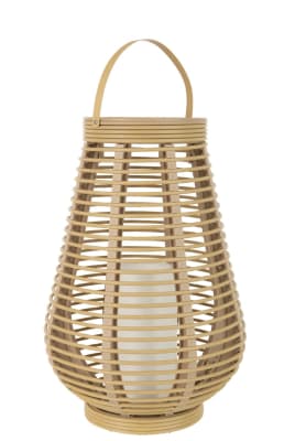 LINTERNA LED PLASTICO BEIGE LARGE