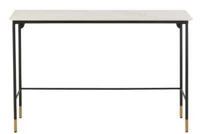 Consola Metal/Porcelana Blanco