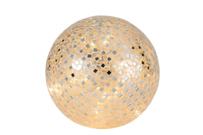 Bola Led Mosaicos Cristal Plata