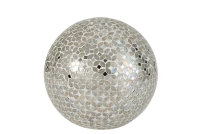 Bola Led Mosaicos Cristal Plata