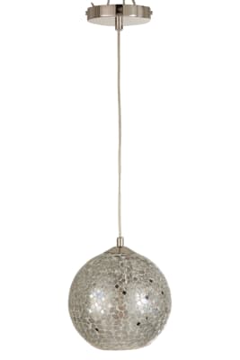Lampara Colgante Mosaicos Cristal Plata