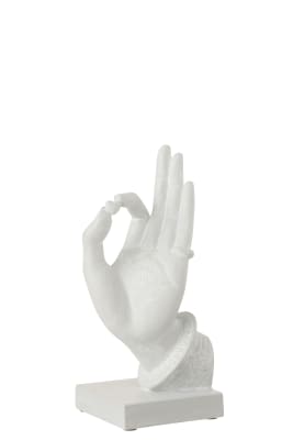Figura Mano Resina Blanco(14x12,5x30cm)