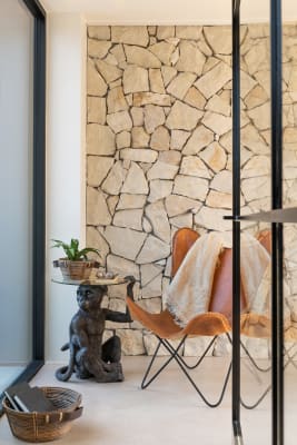 MESA MONO POLI/VIDRIO MARRON OSCURO