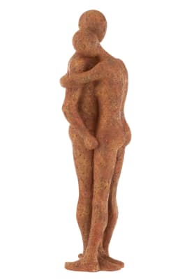 Pareja Abrazando Poli Terracotta