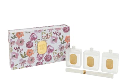 Caja 3 Aceite De Fragancia+Palos Happiness Blooms Blanco