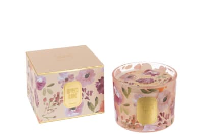 VELA AROMATICA HAPPINESS BLOOMS ROSA SMALL-35U