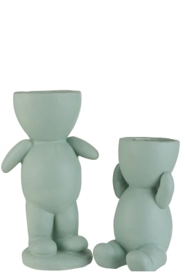 Maceta Figura Magnesio Verde Claro