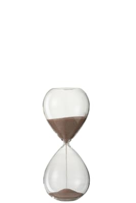 Reloj De Arena Decorativo Cristal/Arena Rosa Claro Small