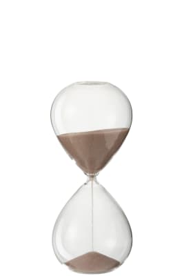 Reloj De Arena Decorativo Cristal/Arena Rosa Claro Medium