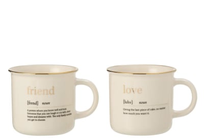 Taza Aje Love Friend Cerámico Oro
