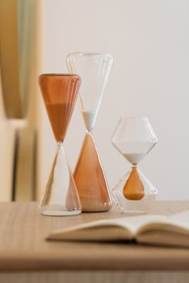Reloj De Arena Doble Cristal Ocre