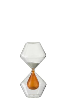 Reloj De Arena Doble Cristal Ocre