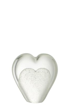 Pisapapeles Corazón Cristal Blanco Small