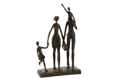 familia al paso poli marrón oscuro