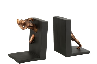 Set De 2 Sujeta libros Atleta Poli Bronce