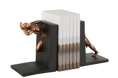 Set De 2 Sujeta libros Atleta Poli Bronce