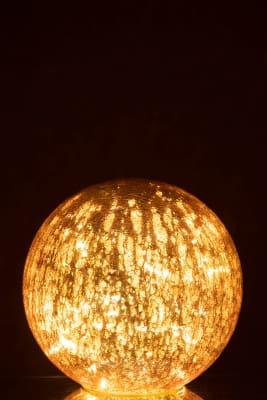 BOLA LED VIDRIO ROSA LARGE