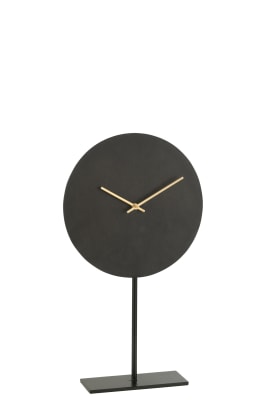 Reloj + Pie Metal Negro