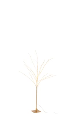 ARBOL SIN HOJAS+LED METAL ORO MEDIUM
