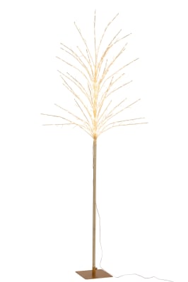 ARBOL SIN HOJAS+LED METAL ORO LARGE