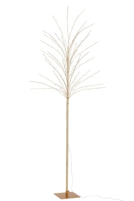ARBOL SIN HOJAS+LED METAL ORO LARGE